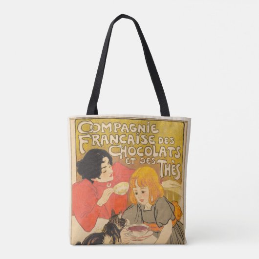 Frans bedrijf van chocolade en thee, Art Nouveau Tote Bag (Achterkant)