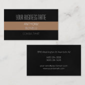 Frans Beige Dark Gray Charming Visitekaartje (Voorkant / Achterkant)