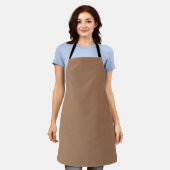 Frans Beige Effen Kleur Schort (Gedragen)