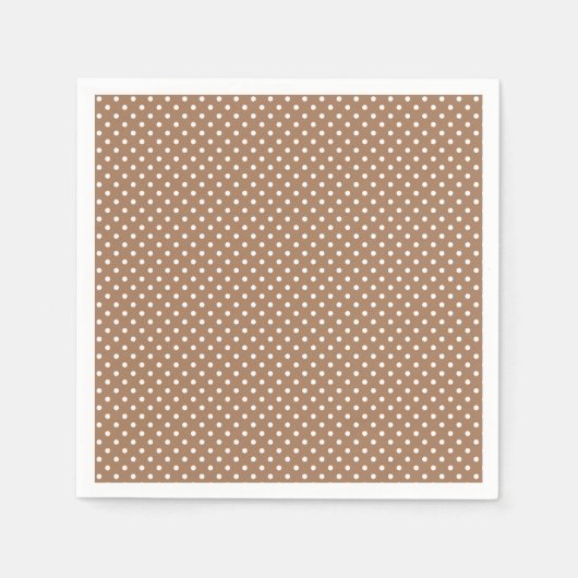Frans Beige Stippen Paper Napkins Servet (Voorkant)