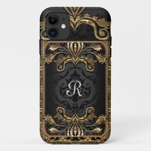 Frans Bella Elegant Boho Gothic Chic Monogram Case-Mate iPhone Case (Achterkant)
