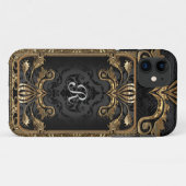 Frans Bella Elegant Boho Gothic Chic Monogram Case-Mate iPhone Case (Achterkant (horizontaal))