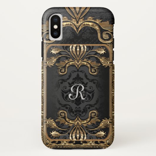 Frans Bella Elegant Boho Gothic Chic Monogram Case-Mate iPhone Case (Achterkant)