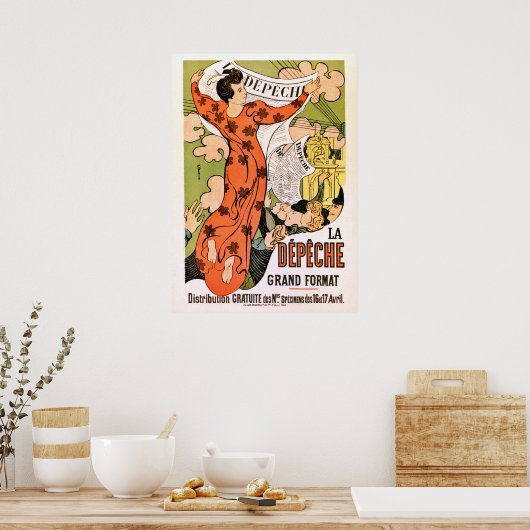  Frans belle époque Art nouveau Poster (Keuken)