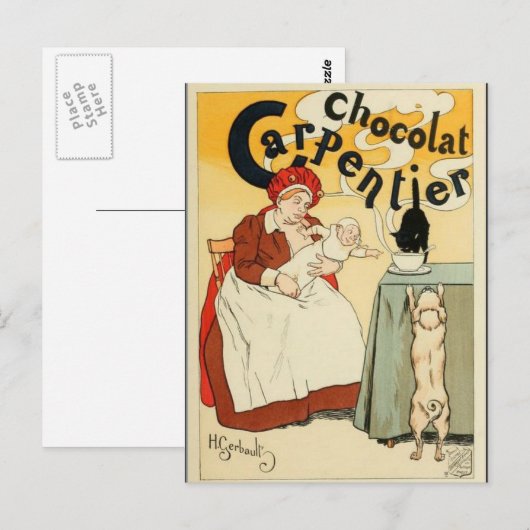 Frans Belle Epoque vintage poster briefkaart (Voorkant / Achterkant)