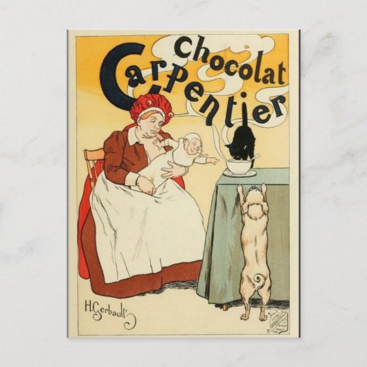 Frans Belle Epoque vintage poster briefkaart (Voorkant)