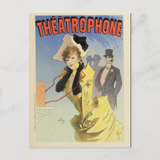 Frans Belle Epoque vintage poster briefkaart (Voorkant)