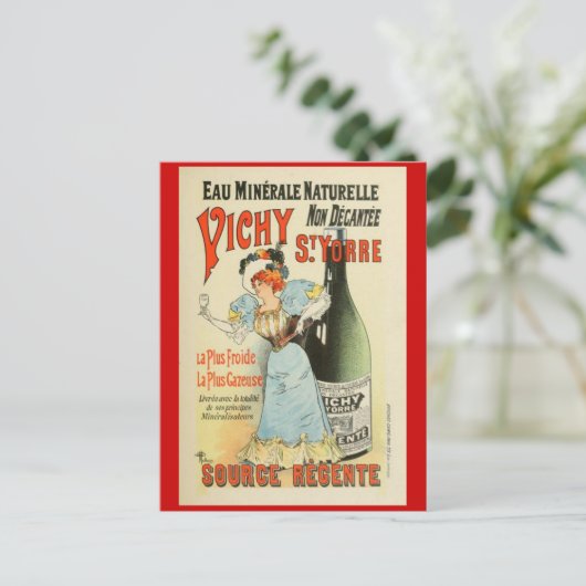 Frans Belle Epoque vintage poster briefkaart (Staand voorkant)