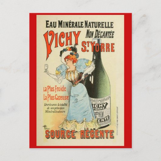 Frans Belle Epoque vintage poster briefkaart (Voorkant)