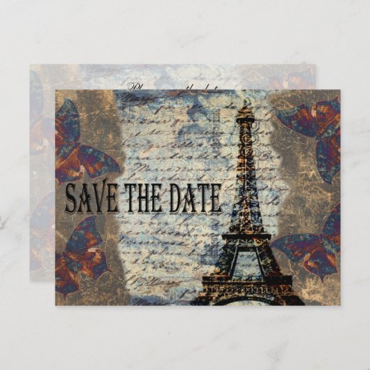  Frans Bewaar de datum Aankondigingskaart (Voorkant / Achterkant)