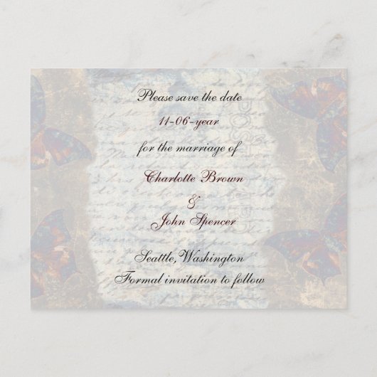  Frans Bewaar de datum Aankondigingskaart (Achterkant)