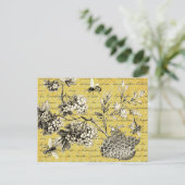  Frans bijenschildboek en bloemenboekje Briefkaart (Staand voorkant)