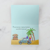 Frans Birthday Hawaii Surf Fiat 500 Kaart (Binnen)