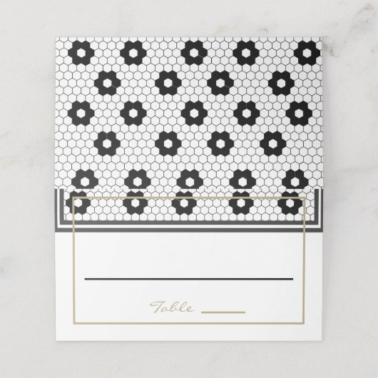 Frans Bistro design Plaatskaartje (Buitenkant ongevouwen)