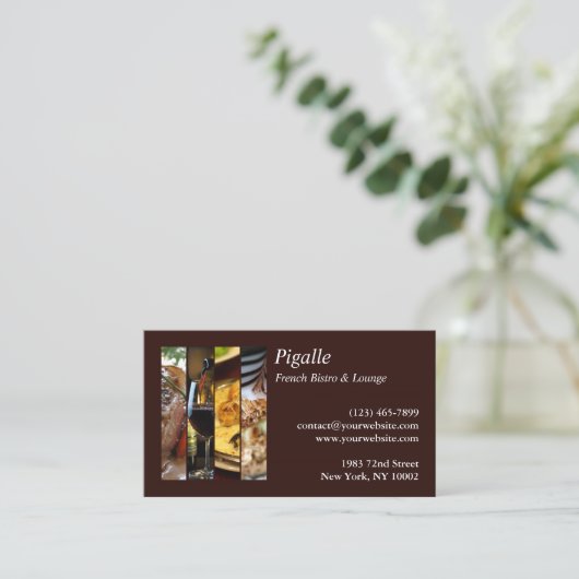 Frans Bistro Visitekaartje (Staand voorkant)