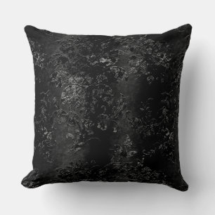 Frans  Black Floral Damask Pattern Kussen