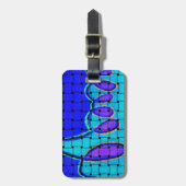 Frans Blauw Abstract met geweven textuur Bagagelabel (Voorkant verticaal)