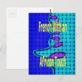 Frans Blauw Abstract met geweven textuur Briefkaart (Voorkant / Achterkant)