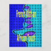 Frans Blauw Abstract met geweven textuur Briefkaart (Voorkant)