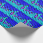 Frans Blauw Abstract met geweven textuur Cadeaupapier (Hoek)