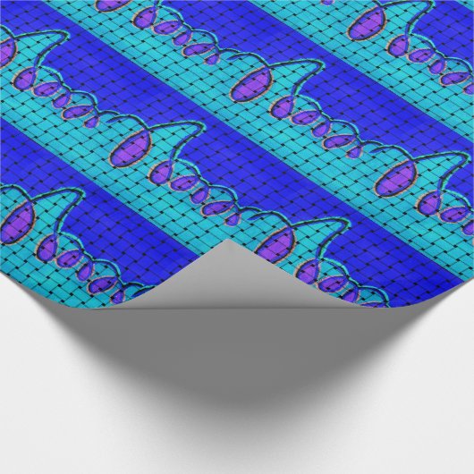 Frans Blauw Abstract met geweven textuur Cadeaupapier (Hoek)