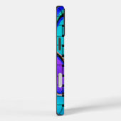 Frans Blauw Abstract met geweven textuur Case-Mate iPhone Case (Achterkant / Rechts)