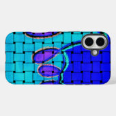 Frans Blauw Abstract met geweven textuur Case-Mate iPhone Case (Achterkant (horizontaal))
