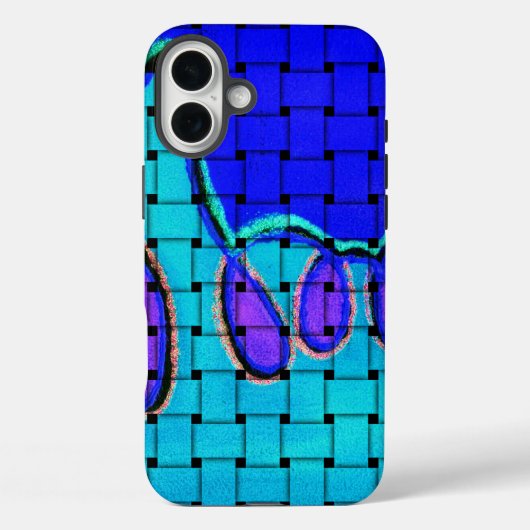 Frans Blauw Abstract met geweven textuur Case-Mate iPhone Case (Achterkant)