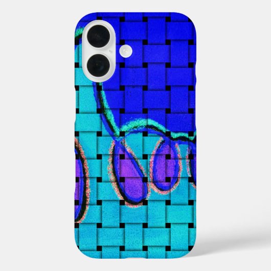 Frans Blauw Abstract met geweven textuur Case-Mate iPhone Case (Achterkant)