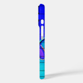 Frans Blauw Abstract met geweven textuur Case-Mate iPhone Case (Achterkant / Links)