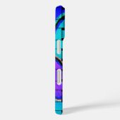 Frans Blauw Abstract met geweven textuur Case-Mate iPhone Case (Achterkant / Rechts)