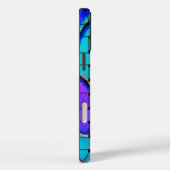 Frans Blauw Abstract met geweven textuur Case-Mate iPhone Case (Achterkant / Rechts)