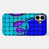 Frans Blauw Abstract met geweven textuur Case-Mate iPhone Case (Achterkant (horizontaal))