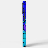 Frans Blauw Abstract met geweven textuur Case-Mate iPhone Case (Achterkant / Links)