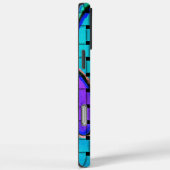 Frans Blauw Abstract met geweven textuur Case-Mate iPhone Case (Achterkant / Rechts)