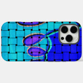 Frans Blauw Abstract met geweven textuur Case-Mate iPhone Case (Achterkant (horizontaal))