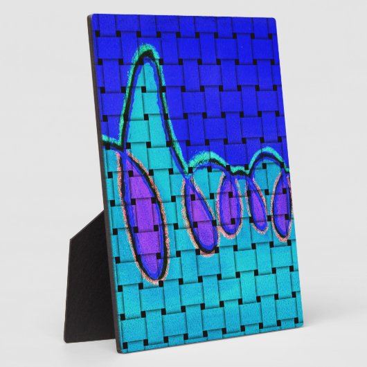 Frans Blauw Abstract met geweven textuur Fotoplaat (Zijkant)