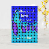 Frans Blauw Abstract met geweven textuur Kaart (Gele Bloem)