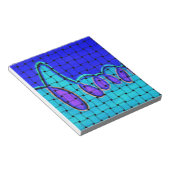 Frans Blauw Abstract met geweven textuur Notitieblok (Schuin)