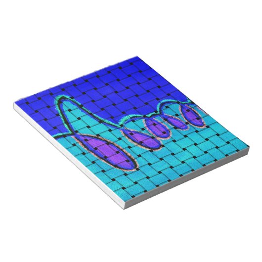 Frans Blauw Abstract met geweven textuur Notitieblok (Schuin)