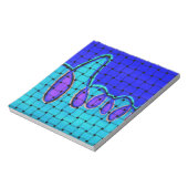 Frans Blauw Abstract met geweven textuur Notitieblok (Linkerzijde)