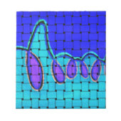 Frans Blauw Abstract met geweven textuur Notitieblok (Voorkant)