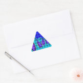 Frans Blauw Abstract met geweven textuur Sticker (Envelop)