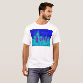 Frans Blauw Abstract met geweven textuur T-shirt (Voorkant volledig)