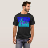 Frans Blauw Abstract met geweven textuur T-shirt (Voorkant volledig)