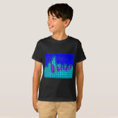 Frans Blauw Abstract met geweven textuur T-shirt (Voorkant volledig)