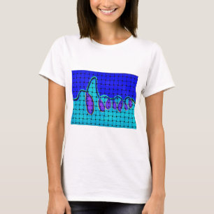 Frans Blauw Abstract met geweven textuur T-shirt
