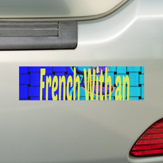 Frans Blauw Afrikaans Geweven Abstracte Paarse Vor Bumpersticker (Op auto)