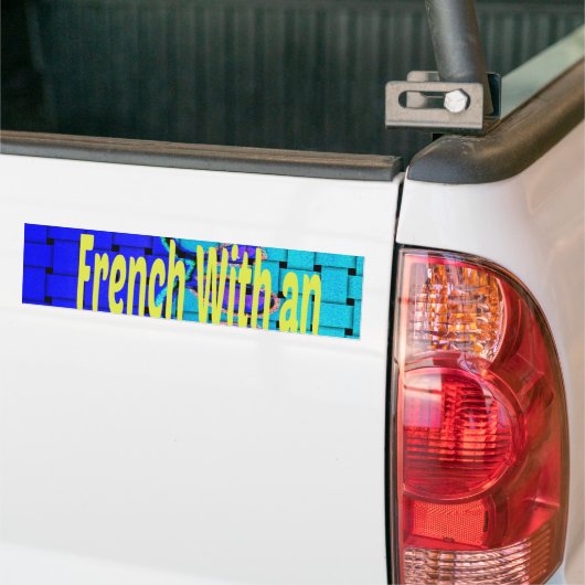 Frans Blauw Afrikaans Geweven Abstracte Paarse Vor Bumpersticker (Op Truck)