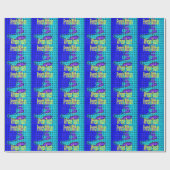 Frans Blauw Afrikaans Geweven Abstracte Paarse Vor Cadeaupapier (Vlak)